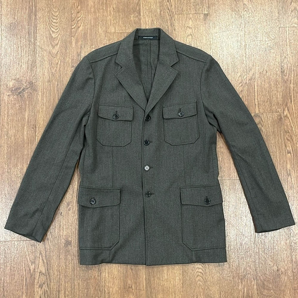 Mens Theory Wool Military Jacket